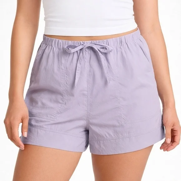 Lululemon Garudasana Woven Shorts Lavender Drawstring Pockets M/L - Picture 1 of 11